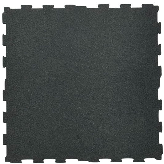 20” x 20” Pebble Black Rubber gym mat - 3/4” Thick