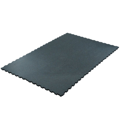 Interlocking 6' × 4' Rubber Gym Mat 3/4" Thick