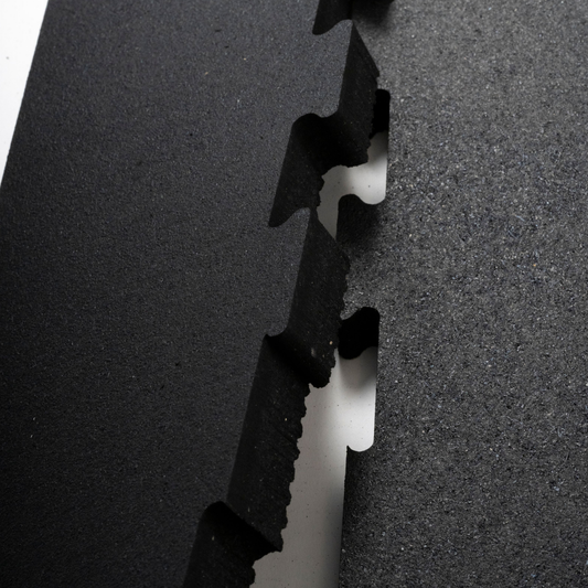 Edge Pieces for Interlocking 6' × 4' Rubber Gym Mat (3/4" Thick)