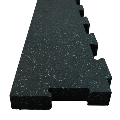 Edge Pieces for Interlocking 6' × 4' Rubber Gym Mat (3/4" Thick)