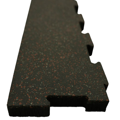 Edge Pieces for Interlocking 6' × 4' Rubber Gym Mat (3/4" Thick)